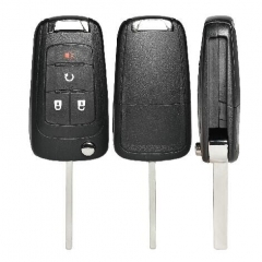 OEM Quality Flip Remote Key Shell 3+1 Button for Chevrolet Opel HU100 No Logo
