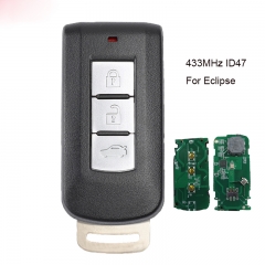 Keyless Entry Remote Fob Smart Key 3 Button 433MHz ID47 chip for Mitsubishi Eclipse Cross 2017 2018 2019 2020