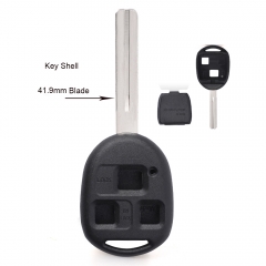10PCS High Quality Remote Key Shell 3 Button Replacement for Toyota TOY40 41.9MM