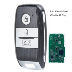 P/N: 95440-H2000 Smart Remote Key FOB 3 Button Transmitter 433MHz 8A Chip Fob for Kia K2 KX3 KXCROSS 2018