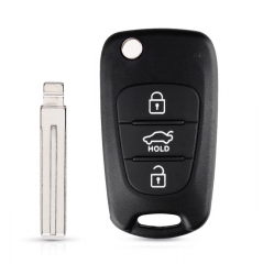Folding Remote Key Shell 3 Button for Hyundai I30 IX35