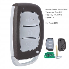 Keyless-Go Smart Remote Car Key Fob 433.92MHz ID47 for Hyundai Tucson 2018 PN: 95440-D3010
