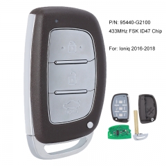 Smart Remote Key FSK 433MHz ID47 Chip 3 Button Fob for Hyundai Ioniq 2016 2017 2018 P/N: 95440-G2100