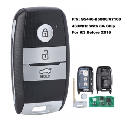 Smart Remote Key Keyless 3 Button 433MHz 8A Chip Fob for KIA K3 P/N: 95440-B5000 / 95440-A7100