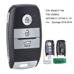 Keyless Go Smart Remote Car Key Fob FSK 433MHz ID47 for KIA Sportage 2018 2019 P/N: 95440-F1100 95440F1100