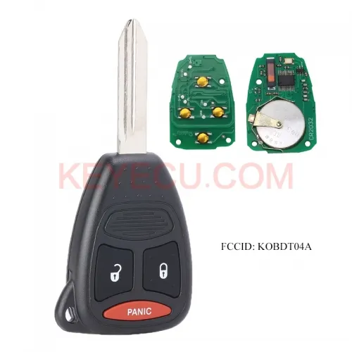 Remote Key Fob 3 Button for 2005-2010 Dodge Dakota Durango FCC ID:KOBDT04A Remote Key Fob 3 Button for 2005-2010 Dodge Dakota Durango FCC ID:KOBDT04A