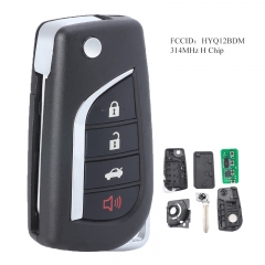 Upgraded Remote Key Fob 2+1 Button 314MHz H for Toyota RAV4 Prius C/V 2014-2016 FCCID：HYQ12BDM