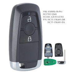 Aftermarket Smart Remote Key Fob 434MHz for Ford Mondeo Explorer 20172018 2019 2020 FCCID: A2C93141501 P/N: HC3T-15K601-DB / HC3T-15K601-DA