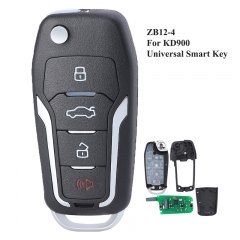 Universal KEYDIY KD Smart Key Remote Flip Type for KD-X2 KD Car Key Remote Replacement Fit More than 2000 Models ZB12-4