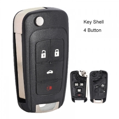 Flip Remote Key Shell 3+1 Button for For Chevrolet Camaro Cruze Equinox Volt Spark HU100