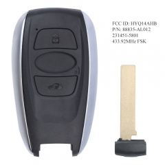 P/N: 231451-5801 Smart Remote Key FSK 312MHz / 314.3MHz / 433MHz for Subaru STI WRX Legacy Outback Ascent Crosstrek Forester Impreza 2018-2021FCC: HYQ