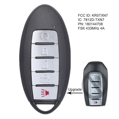 Upgrade for Infiniti QX60 Smart Proximity Remote 5 Button 433MHz 4A  285E3-9NR5B KR5TXN7