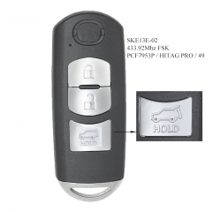 Smart Remote Key 3 Button 433Mhz PCF7953P 49CHIP for Mazda CX-5 CX-9 2017 2018 SKE13E-02