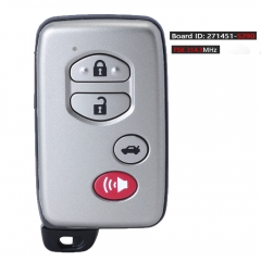 Smart Remote Key 4 Button FSK 312MHz / 314.3MHz/433MHz  for Toyota Prius Venza Scion FRS 2009-2014 Board ID: 5290