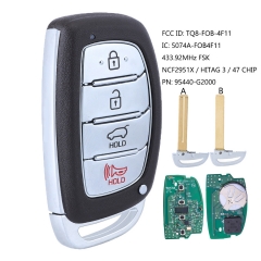 OEM/Aftermarket Smart Keyless Proximity Remote Key FOB 4-Button for Hyundai Ioniq 2017 2018 2019 PN: 95440-G2000 / FCCID: TQ8-FOB-4F11