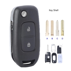 Flip Remote Key Shell 2 Button Fob for Renault Dacia Logan 2 Logan II 2018 2019 2020