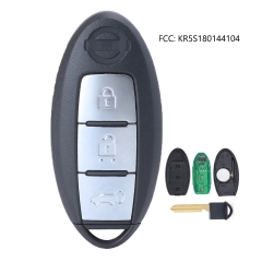 Remote Key 3 Button 433.92MHz 4A for Nissan Qashqai X-trail 2014 2015 2016 S180144104 FCC: KR5S180144104