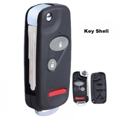 Folding Remote Key Shell 2+1 Button for Honda Accord CRV Civic Pilot