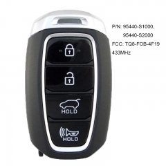 Aftermarket Smart Keyless Remote Key Fobfor Hyundai Santa Fe 2019 2020 433MHz P/N: 95440-S1000 , 95440-S2000 FCCID: TQ8-FOB-4F19