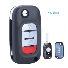 Replacement 4B Flip Remote Key Shell Case for Smart Fortwo 453 Forfour 2015-2017