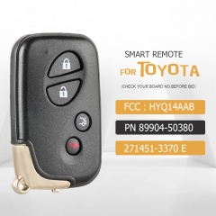 Smart Key Remote ASK 315.2MHz / 314.3MHz / 433.92MHz for Lexus HYQ14AAB P/N: 271451-3370 E Board