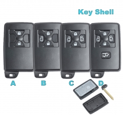 Replacement Smart Card Remote Key Shell Case Fob 4 Button for Toyota