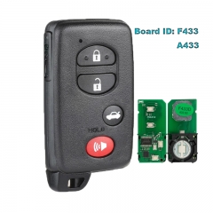 Smart Remote Key 4 Button FSK 433MHz for Toyota Land Cruiser 2007-2016 Board ID: F433 / A433