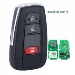 Smart Keyless Remote Key Fob 314.3MHz for Toyota Prius 2016 2017 2018 2019 FCCID: HYQ14FBC P/N: 89904-47530 Board# 231451-0351