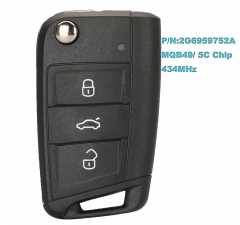 OEM Smart Remote Key 3 Button for VW MQB 5C Chip P/N: 2GD 959 752 A