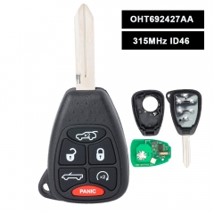 OHT692427AA Remote Start Keyless Head Key Fob 6 Button 315Mhz ID46 for Chrysler Sebring Convertible 200