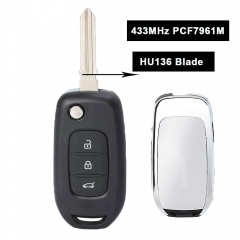 CWTWB1G767 Remote Key Fob 433MHz PCF7961M for Renault Kadjar Captur Megane 3 - HU136 Blade