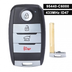 OEM / Aftermarket Keyless Go Smart Remote Key 433MHz ID47 for KIA Sorento 2015 2016 2017 2018 FCCID: TQ8-FOB-4F06 P/N: 95440-C6000 (UMa PE)