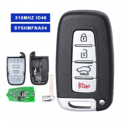 Smart Remote Key Fob 315MHz ID46 Replacement 4 Button for Hyundai Kia Soul Sportage Forte Tuscon FCC: SY5HMFNA04