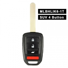 FCC ID:MLBHLIK6-1T Remote Car Key 3+1 Button 313.8MHz / 433MHz for 2013-2016 Honda Accord Civic , PN: 35118-TLA-A00