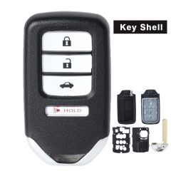 Replacement Smart Remote Key Shell Case Fob 4 Button for Honda Civic Accord 2013-2016