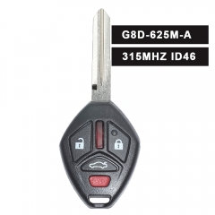 OUCG8D-625M-A 315MHz ID46 Remote Key Fob MIT6 Left Blade for Mitsubishi Lancer 2007 2008