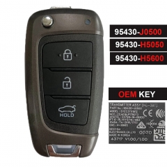 OEM Genuine 95430-J0500 ,95430-H5050, 95430-H5600 Smart Remote Flip Key Fob 3 Button 433MHz for 2018 2019 Hyundai Accent