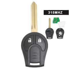 Remote Key Fob 2 Button 315MHz D46 Chip for Nissan March Sunny FCC:TWB1U761