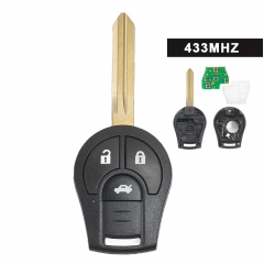 Remote Key 3 Button 433MHZ ID46 Chip for Nissan