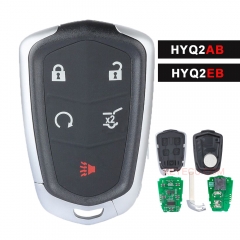 FCCID: HYQ2AB, HYQ2EB Smart Remote Key Keyless Entry 315MHz/433MHz Fob Replacement 5 Button for Cadillac For Escalade ESV Cadillac XTS CTS CT6 ATS XT4