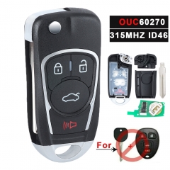 Upgraded Folding Remote Car Key FOB 315MHz ID46 for Chevy Buick GMC FCCID: OUC60270