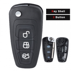 Flip Remote Key Shell 3 Button for Ford  Ford Focus C-Max Fiesta Mondeo Transit HU101