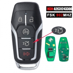 Smart Remote Key 4+1 Button FSK 902MHz HITAG PRO 49 Chip for Ford Fusion Explorer edge Mustang 2013-2017 FCCID: M3N-A2C31243300 P/N: 164-R789 