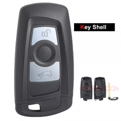 Smart Remote Key Shell Case Fob 3 Button for BMW CAS4 New 5 7 Series+Insert Blade
