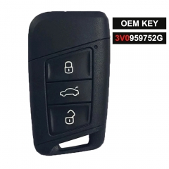 OEM P/N: 3V0 959 752 G Smart Remote Key for Skoda Superb Facelift Karoq 3 Button 434MHz Keyless Entery Key Fob