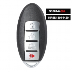 S180144204 , KR5S18014420 433.92MHz 4A Chip Keyless-go Smart Remote Key Fob 4 Buttons for Infiniti Q50 Q60 2016 2017 2018