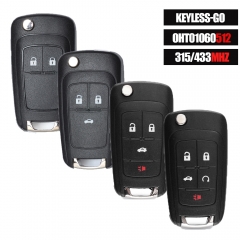 Keyless-GO OHT01060512 Flip Key Remote Start 315MHz/433MHz ID46 2B / 3B / 4B /5 Button for Chevrolet Cruze Impala SS for Opel GMC 2011-2019