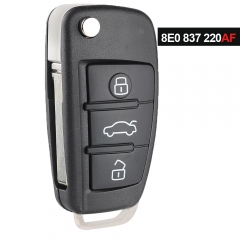 8E0 837 220AF / 8E0837220AF Keyless Go Remote Key 3 Button For Audi Q7 433MHz 8E Car Key Fob