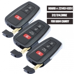 Board# 231451-0351 FCCID: HYQ14FBC P/N: 89904-47530 G Smart Remote Key Keyless Fob 314.3MHz for Toyota RAV4 Camry 2018 2019 2020 2021