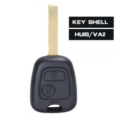 Remote Key Shell 2 Buttons for Peugeot 307 HU83 / VA2 Blade
